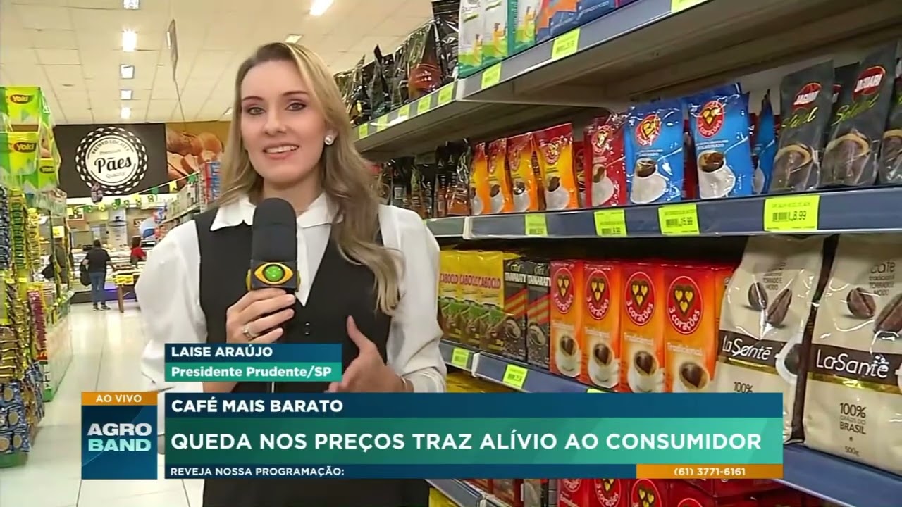 Super safra faz preço do café cair para o consumidor