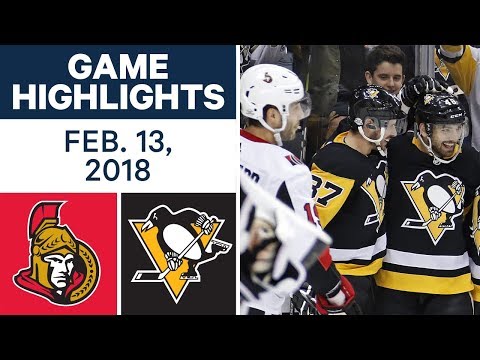 Video: NHL Game Highlights | Senators vs. Penguins - Feb. 13, 2018