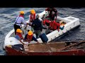 january 2, 2009. five cuban refugees were rescued in rough seas by norwegian cruise line pearl crew. they had been at sea for 8 days.