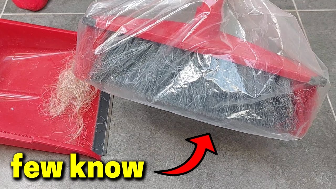 The Plastic Bag on Broom Trick Say Goodbye to Your Vacuum Cleaner Homemaking