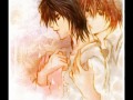meu primeiro amv de fanarts, um tributo ao shipper mais querido de death note.eu nem sou f� de yaoi, mas esses dois s�o muito fofos..a m�sica renai shashin � tema do filme tada, kimi wo aishiteru.a letra: 

aoao to shita yozora no shita de
anata ga miteta ushiro koi sugata

tokiori miseru mujaki na negao
atashi ga miteta koishii sugata

donna hitotoki mo subete
wasurenai you ni
muchuu de shattaa kiru atashi no kokoro wa
setsunai shiawase datta

tada kimi wo aishiteru
tada kimi wo aishiteru
tada kimi wo aishiteru
tada sore dake de yokatta noni

ame furu toki no kawashi ta kisu wa
tsunagarete yuku futari no sugata

isshou ni mou nai kono kimochi
umaku ienai kedo
anata ni deatte atashi no mainichi wa
kirakira to kagayaita yo

tada kimi wo aishiteru
tada kimi wo aishiteru
tada kimi wo aishiteru
anata ga kureta shiawase yo

tada kimi wo aishiteru
tada kimi wo aishiteru
tada kimi wo aishiteru
tada sore dake de yokatta no ni

chiisana heya ni kazararete iru
futari no egao renai shashin

tradu��o por mim, do ingl�s:

sob o c�u noturno
voc� viu o retorno do amor 

�s vezes voc� mostra sua inocente face adormecida
e eu vejo sua apar�ncia querida

n�o importa o que aconte�a
eu n�o posso esquecer tudo
nos sonhos a lente do meu cora��o fecha
em uma felicidade dolorosa

entretanto, ainda te amo
entretanto, ainda te amo
entretanto, ainda te amo
entretanto, eu agrade�o que seja assim apesar de tudo

o beijo que trocamos na chuva nos une

este sentimento durar� minha vida toda
n�o posso explicar bem, mas
depois de ter te encontrado, todos os dias brilham intensamente

entretanto, ainda te amo
entretanto, ainda te amo
entretanto, ainda te amo
voc� me deu felicidade

entretanto, ainda te amo
entretanto, ainda te amo
entretanto, ainda te amo
entretanto, eu agrade�o que seja assim apesar de tudo

decorando este pequeno quarto
est�o duas faces sorridentes
fotografia do amor