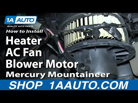 How To Install Replace Heater AC Fan Blower Motor 2002-05 Mercury Mountaineer