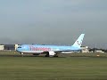 DONCASTER AIRPORT (UK) B767-300 & B757-200 DEPARTING DSA.
