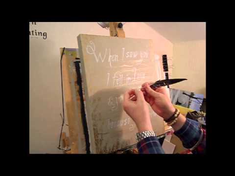 how to paint a quote on canvas