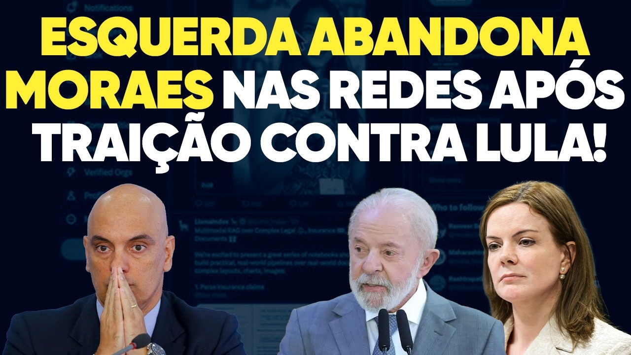 Esquerda inteira ABANDONA Moraes nas redes após ele trair Lula!