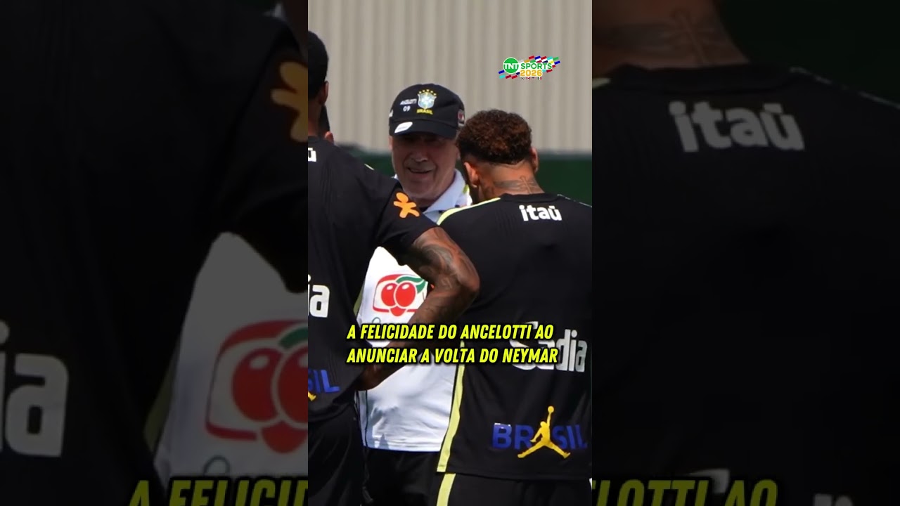 O ANCELOTTI FICOU FELIZINHO VENDO O NEYMAR NO TREINO 😂🇧🇷 #shorts