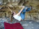 rock climbing at priest draw V2