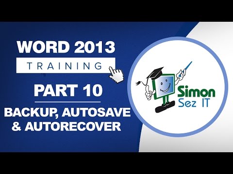 how to recover autosave word 2013