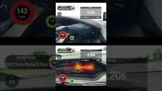The two quickest production cars side by side Dragy Data * Rimac Nevera & Tesla Plaid #shorts by DragTimes