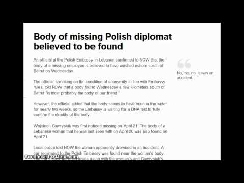 drowned woman - Body of missing Polish diplomat believed to be found. https://now.mmedia.me/lb/en/nownews/body-of-missing-polish-diplomat-believed-to-be-found