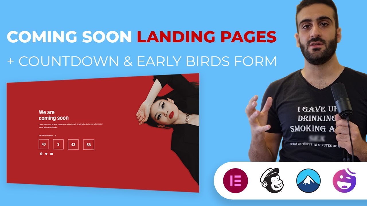 How to create a "Coming Soon" landing page with Elementor - free [2021] + Mailchimp integration