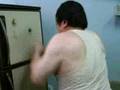 world's fastest strike ,6 blows/second beating the ice box w