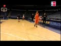 Nash kicks the ball into the hoop