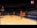 Nash kicks the ball into the hoop Nash kicks the ball into the hoop