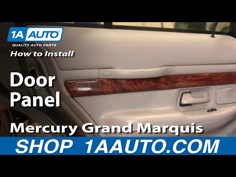 How To Install Replace Rear Door Panel Mercury Grand Marquis 98-02 1AAuto.com