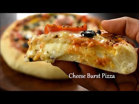 Cheese Burst Pizza Recipe | Cheese Burst Pizza | Veg Pizza Recipe