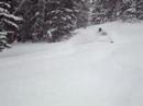 Ronzi Shralping a bit of Montana powder