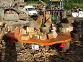 Posch splitmaster 30 ton log splitter with 2 meter extended capacity on a tractor chassis.