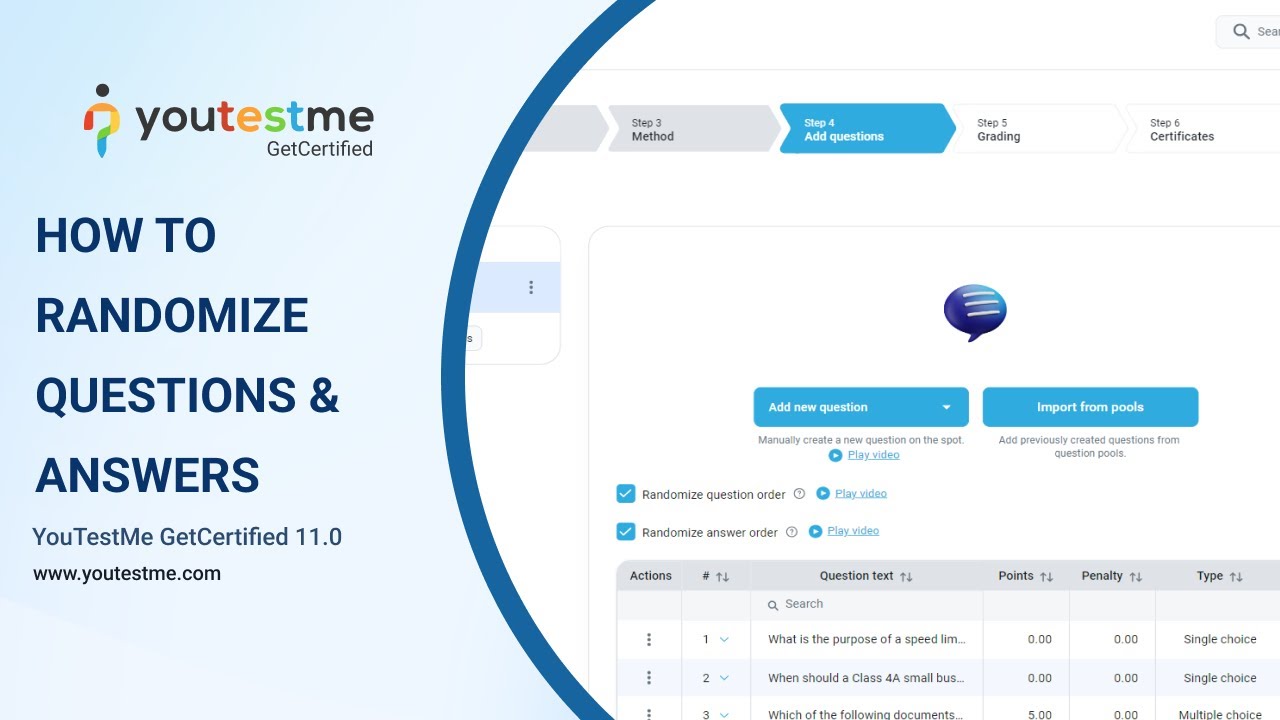 How to Randomize Questions & Answers