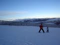 Kid On A Leash! ! !/skiing! !