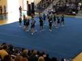 Heritage Middle School cheerleading at county competition 