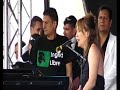 le 20 juillet sur le parvis du trocadero concert g�ant devant 10000 personnes pour les otages de colombie, cecilem chante sa 