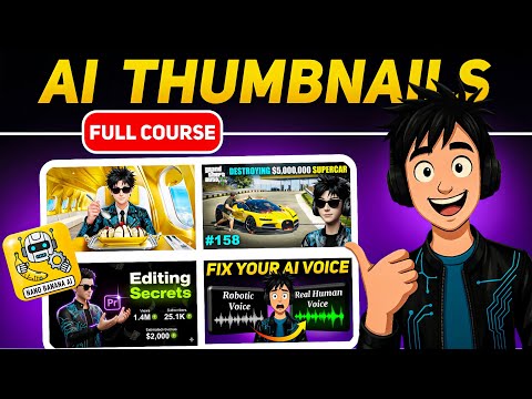 Create High Quality Youtube Thumbnails In 1 Minutes | Nano Banana 🍌 (FREE)