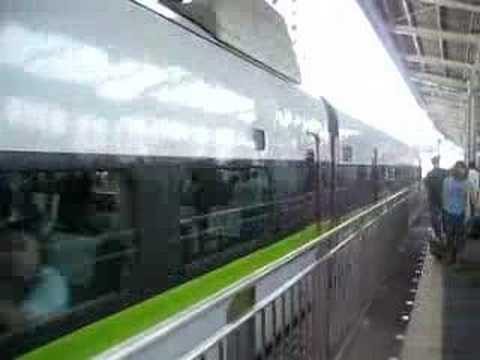 岡山駅　100系入線