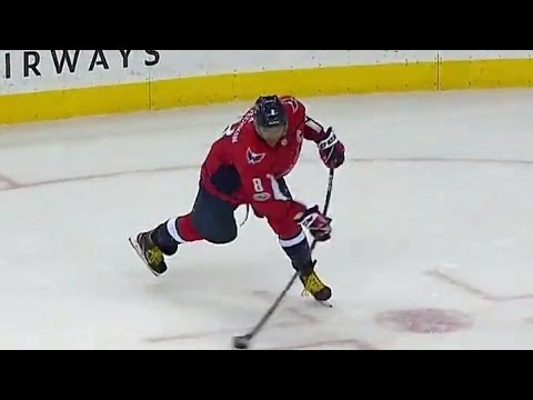 Video: Capitals' Ovechkin fires laser past Bobrovsky from his office