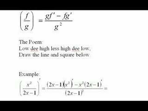 quotient rule formula. The quotient Rule Part 2