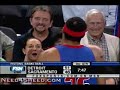Rasheed Wallace messing with guy in the crowd LOL