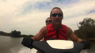 90km/h Jet Ski into bushes