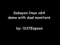 Sabayon Linux 64-bit test with dual monitors