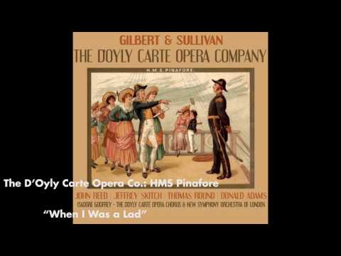 lad - The D'Oyly Carte Opera Company Performs Gilbert & Sullivan's The HMS Pinafore, or The Lass that Loved a Sailor.