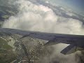 TAROM BOEING 737-300 flying through clouds over CDG, Paris