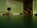 espeluznamte partido entre dos genios del paper-raquet en la biblioteca de fuenlabrada a alta horas de la noche.