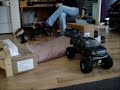 R/C  Wheely KING test 4 Wheel steering mini indoor trial