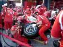 Ferrari practice their pit stops Ferrari practice their pit stops