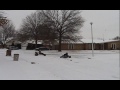 little go kart in the snow