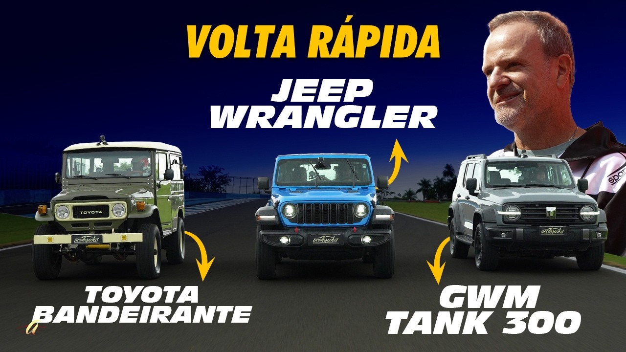 BANDEIRANTE, TANK 300 E WRANGLER NA VOLTA RÁPIDA! Rubinho acelera os jipes do passado e do presente!