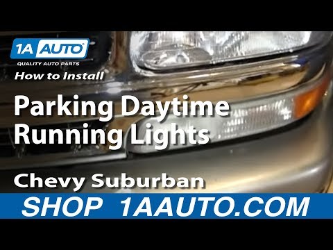 How To Install Replace Parking Daytime Running Lights 2000-06 Chevy Suburban Tahoe
