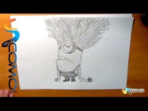 how to draw a purple minion