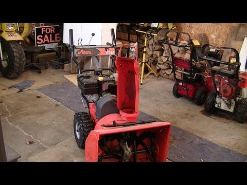 how to drain snowblower