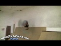 Running front flip face plant on skate ramp
