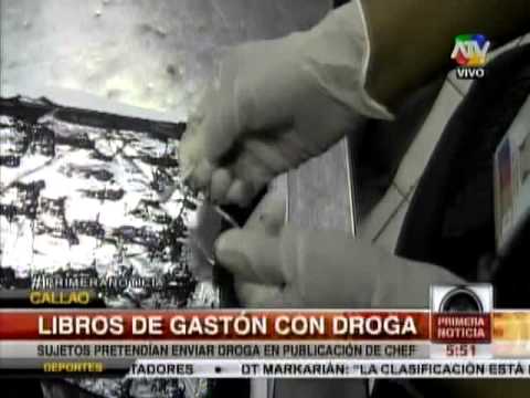 Incautan droga que era camuflada en libros de Gastón Acurio