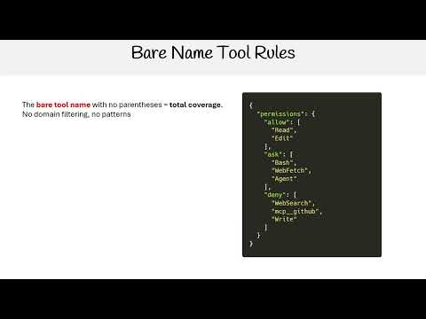 Claude Code Essentials - Bare Name Tool Rules