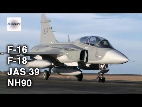 Norwegian F-16, Finnish F-18, Swedish JAS 39, Finish NH90 in Action