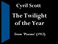 cyril scott (1879-1970) is best known today for his piano piece 'lotus land', but is other works (harmonically advanced for their day) are beginning to be recorded and performed more widely than for many years.  this piece (an appropriate upload for the british mid-winter) is prefaced by a poem from scott's own collection 'the grave of eros and the book of mournful melodies with dreams from the east'.  to give a flavour of its style, it ends woth the words 'we sing entwined - no longer can we read the sunless dial; / and e'en the wasted willows whisper weary words.'  for more information on scott's life and music, have a look at the site set up by his granddaughter amanta (herself a musician):  http://www.cyrilscott.net
----------------------------------------------------------------------------------------------------------------------
played by phillip sear
http://www.psear.co.uk