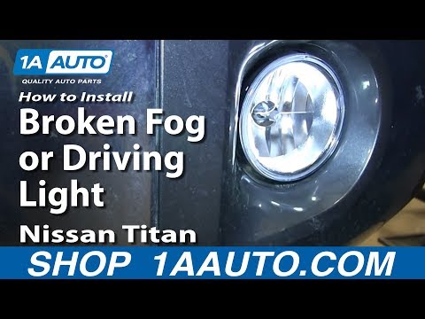 How To Install Replace Broken Fog or Driving Light 2004-14 Nissan Titan
