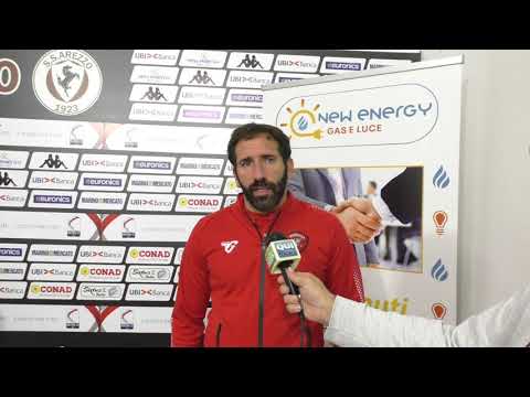 Mister Caserta al termine di Arezzo-Perugia 0-1